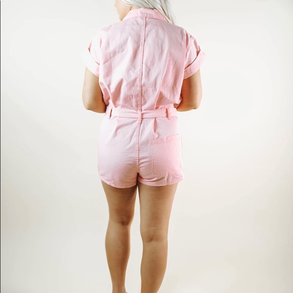 Kittenish pink romper size L